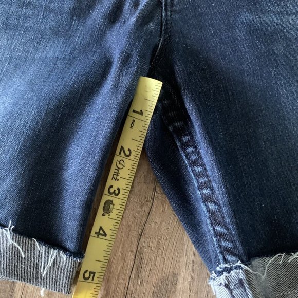 Hudson Shorts Womens 26 Blue Denim Dark Wash Raw Hem Cut Offs Fallon - Picture 5 of 8